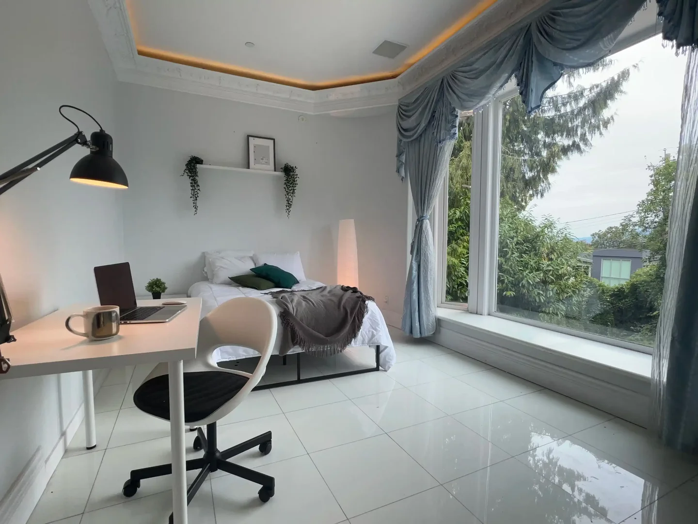 Student room in  with study area and shared facilities