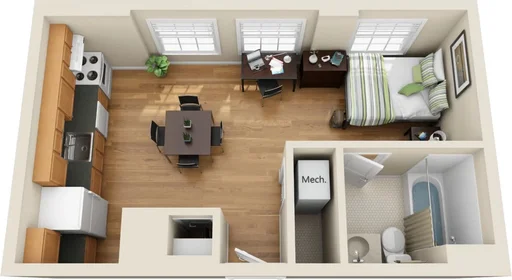 Studio in der Lindell Boulevard, bild 1 von 10