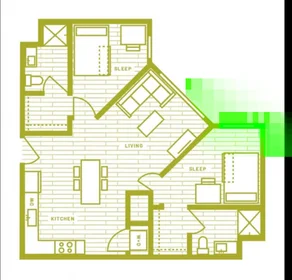 Quarto privado em Lindell Boulevard, imagem 1 de 10