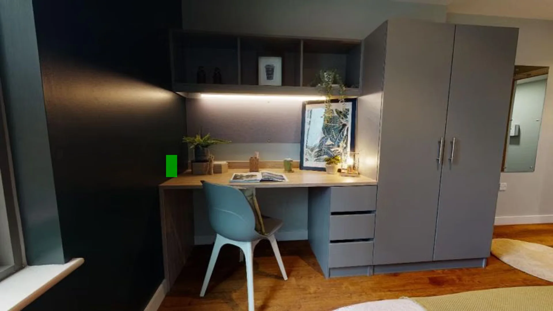 Chambre d'étudiant fonctionnelle parfaite pour étudier dans 