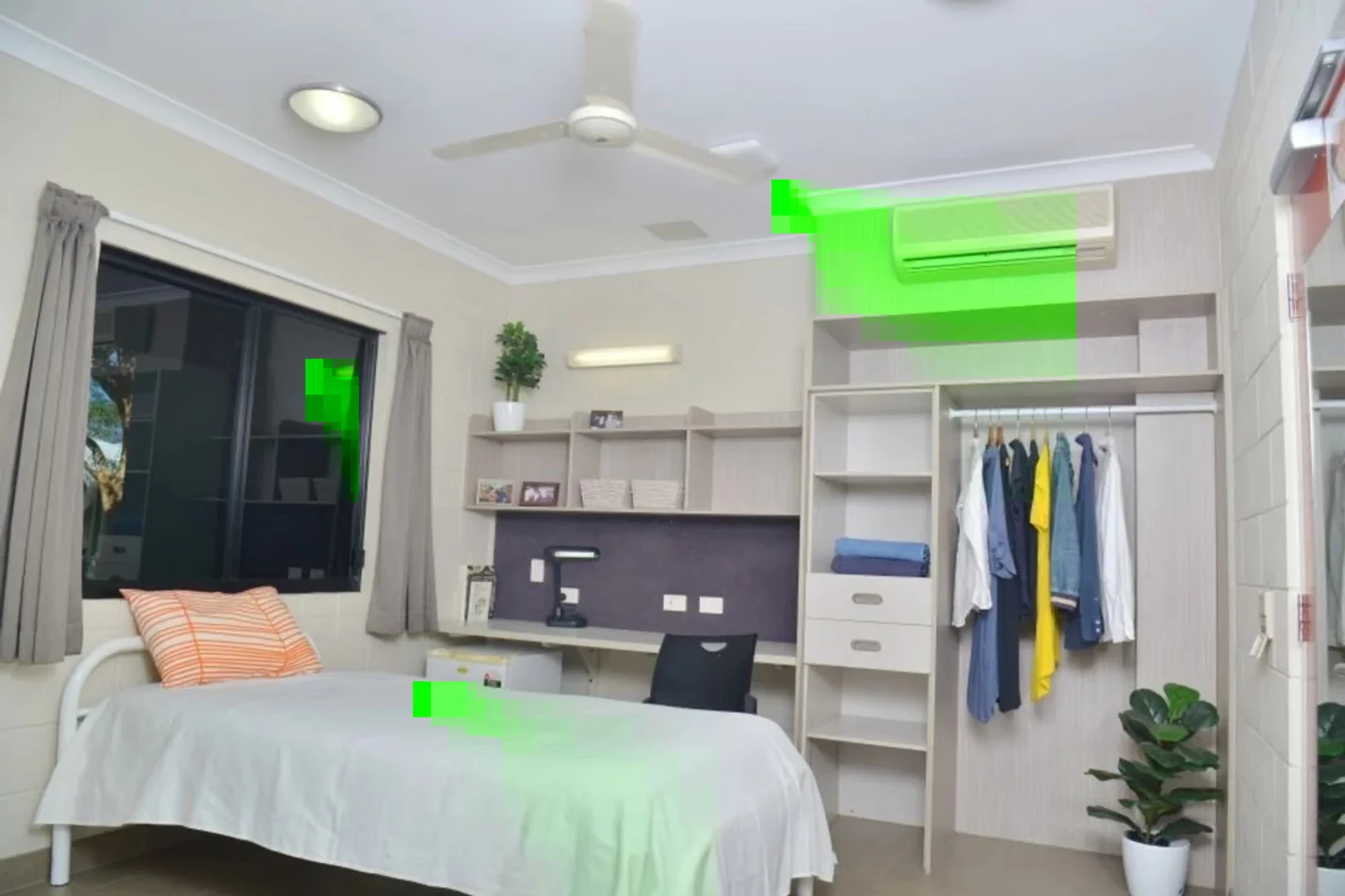 Habitación para estudiantes en  con área de estudio y facilidades compartidas