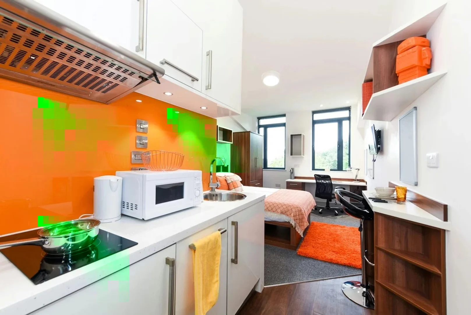 Praktisches Studio in , das auf die Bedürfnisse von Studenten zugeschnitten ist