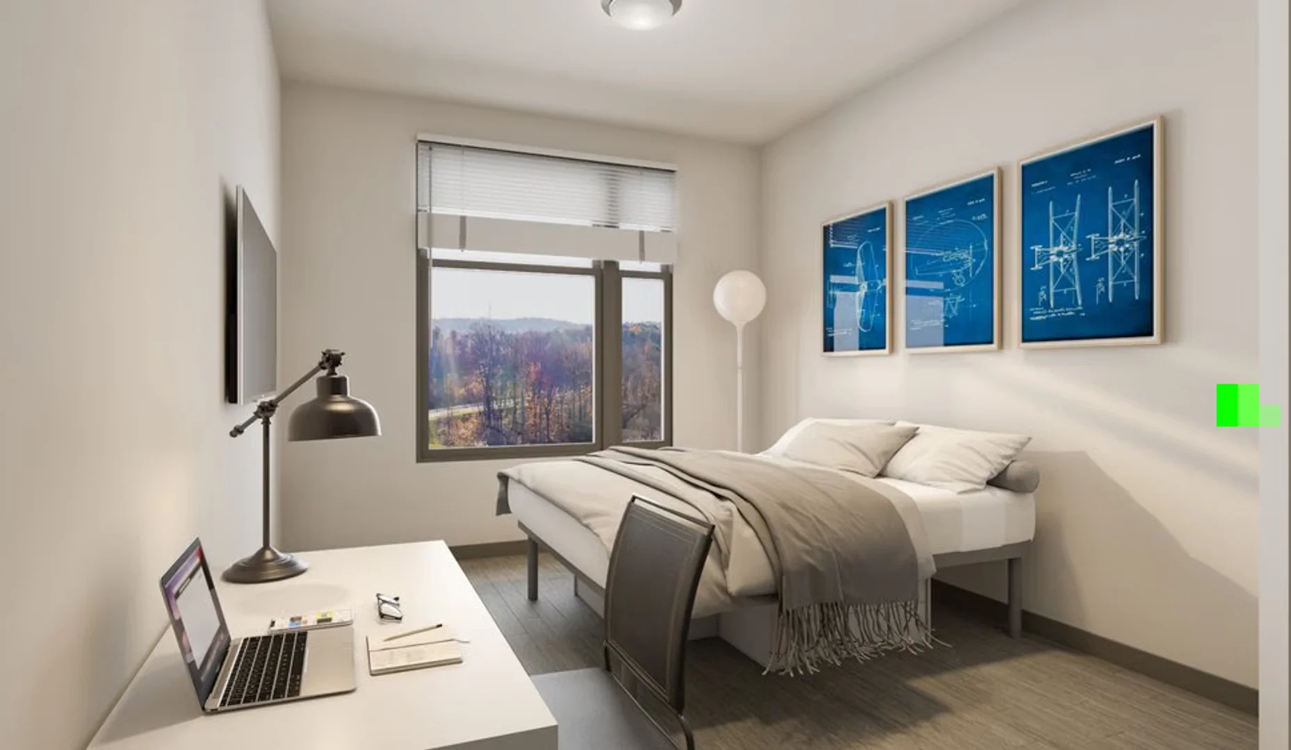 Habitación para estudiantes en  con modernas comodidades