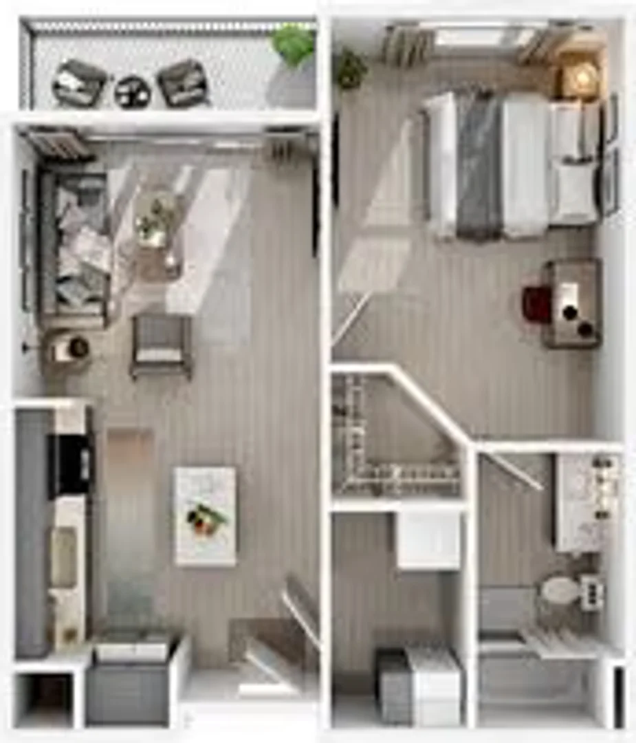 Habitación estudiantil amplia y cómoda en 