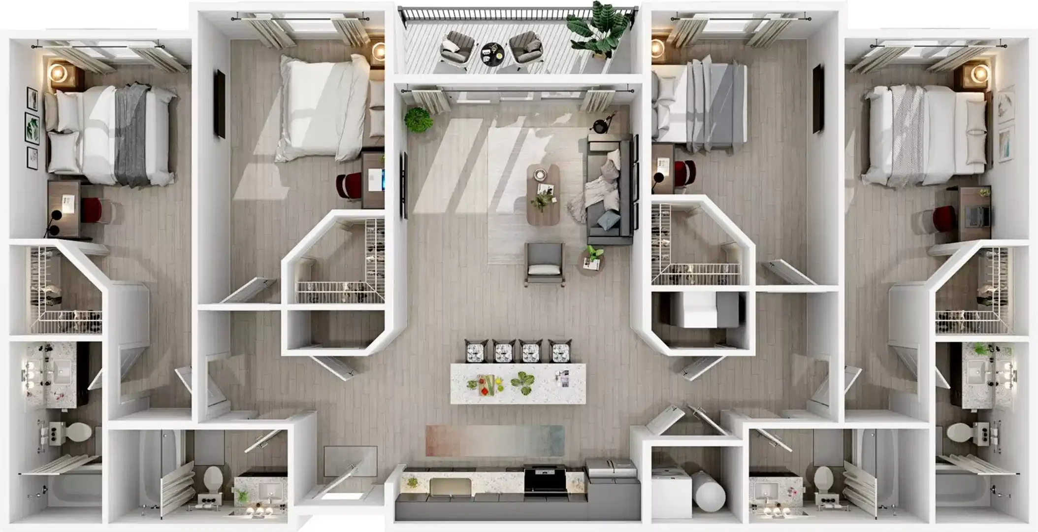 Habitación estudiantil luminosa y aireada con fácil acceso a la universidad en 