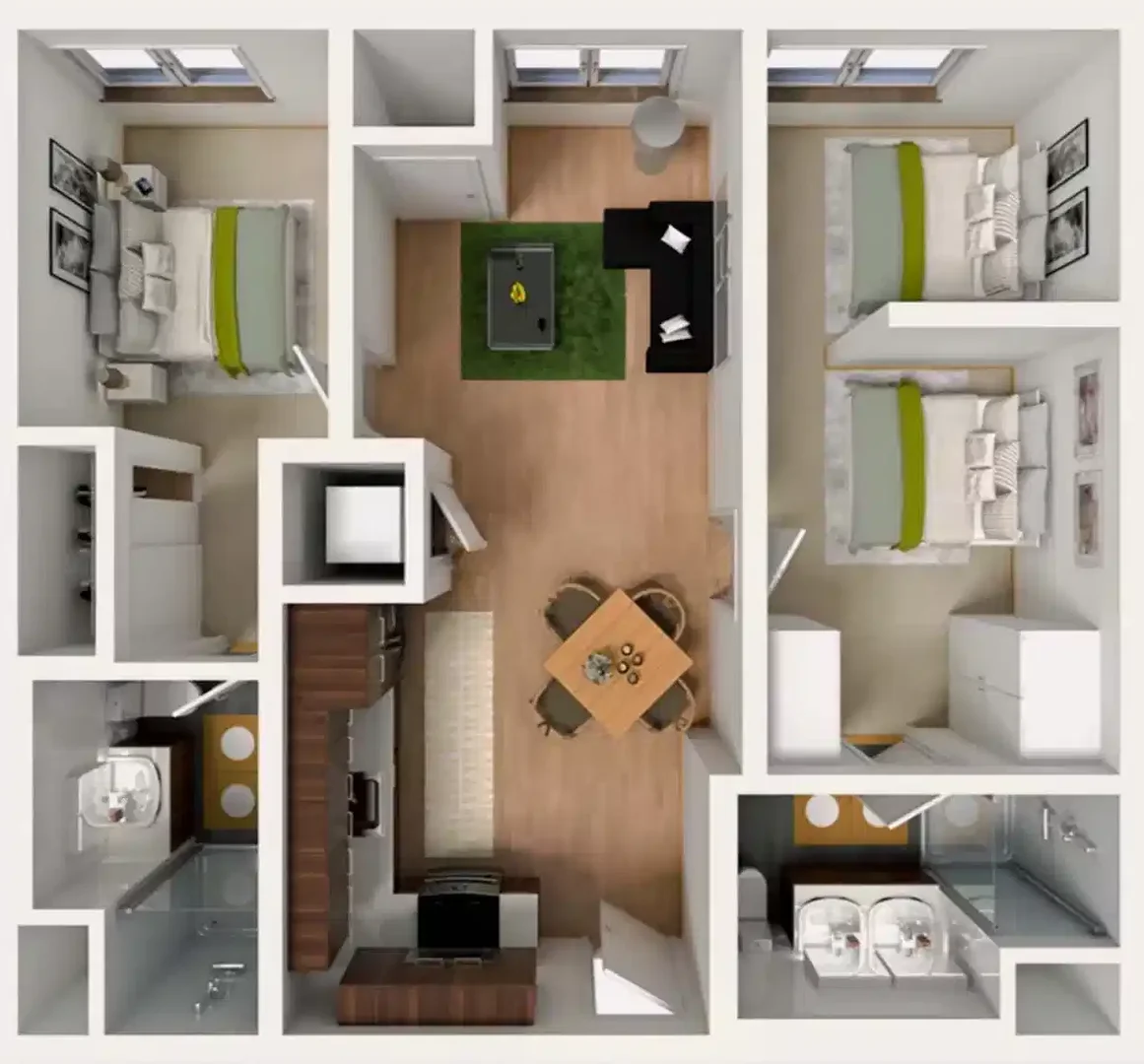 Habitación estudiantil económica cerca del campus en 