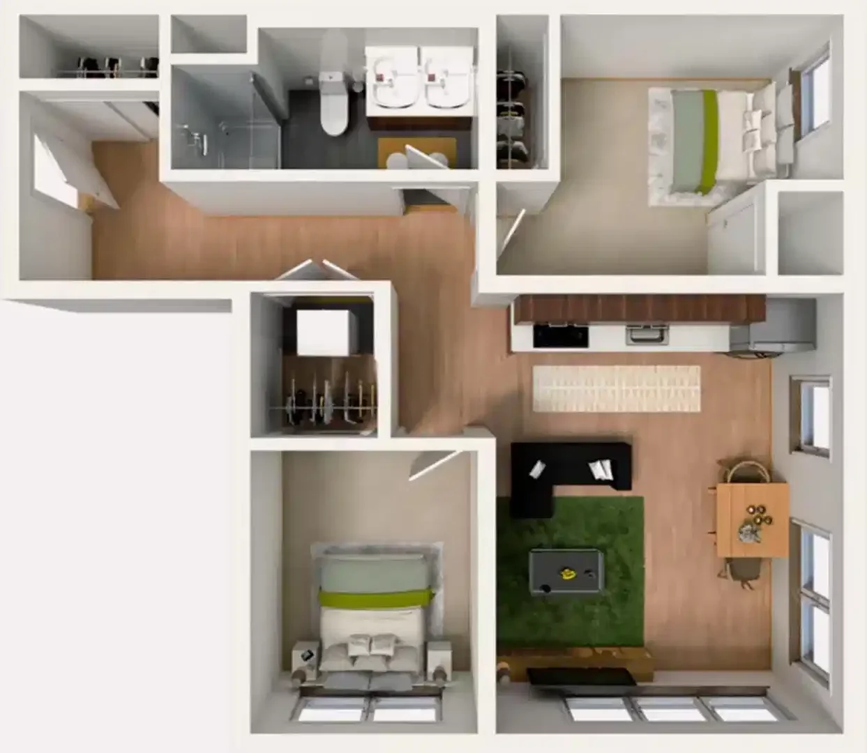 Habitación estudiantil económica cerca del campus en 