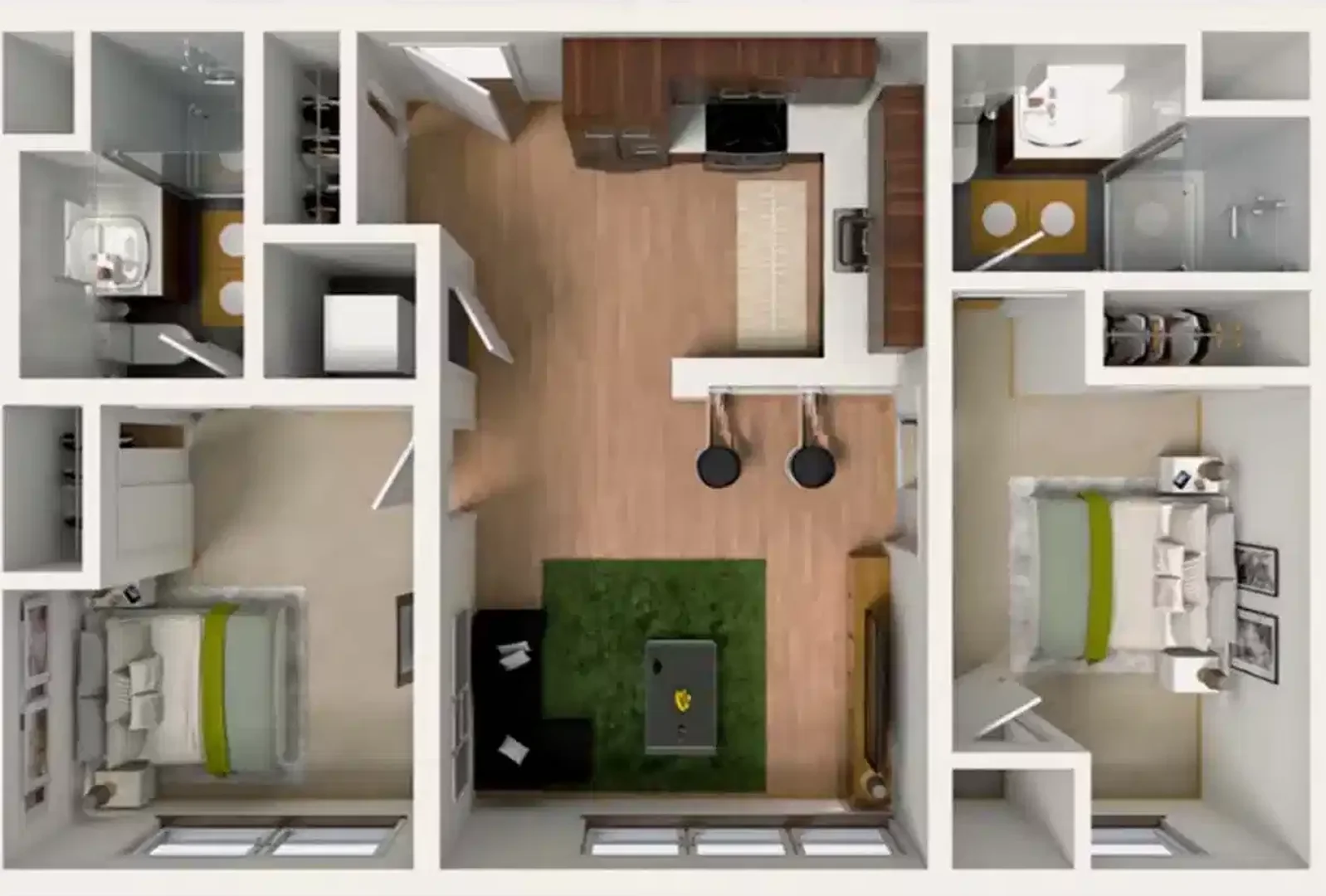 Habitación asequible para estudiantes con buena iluminación en 