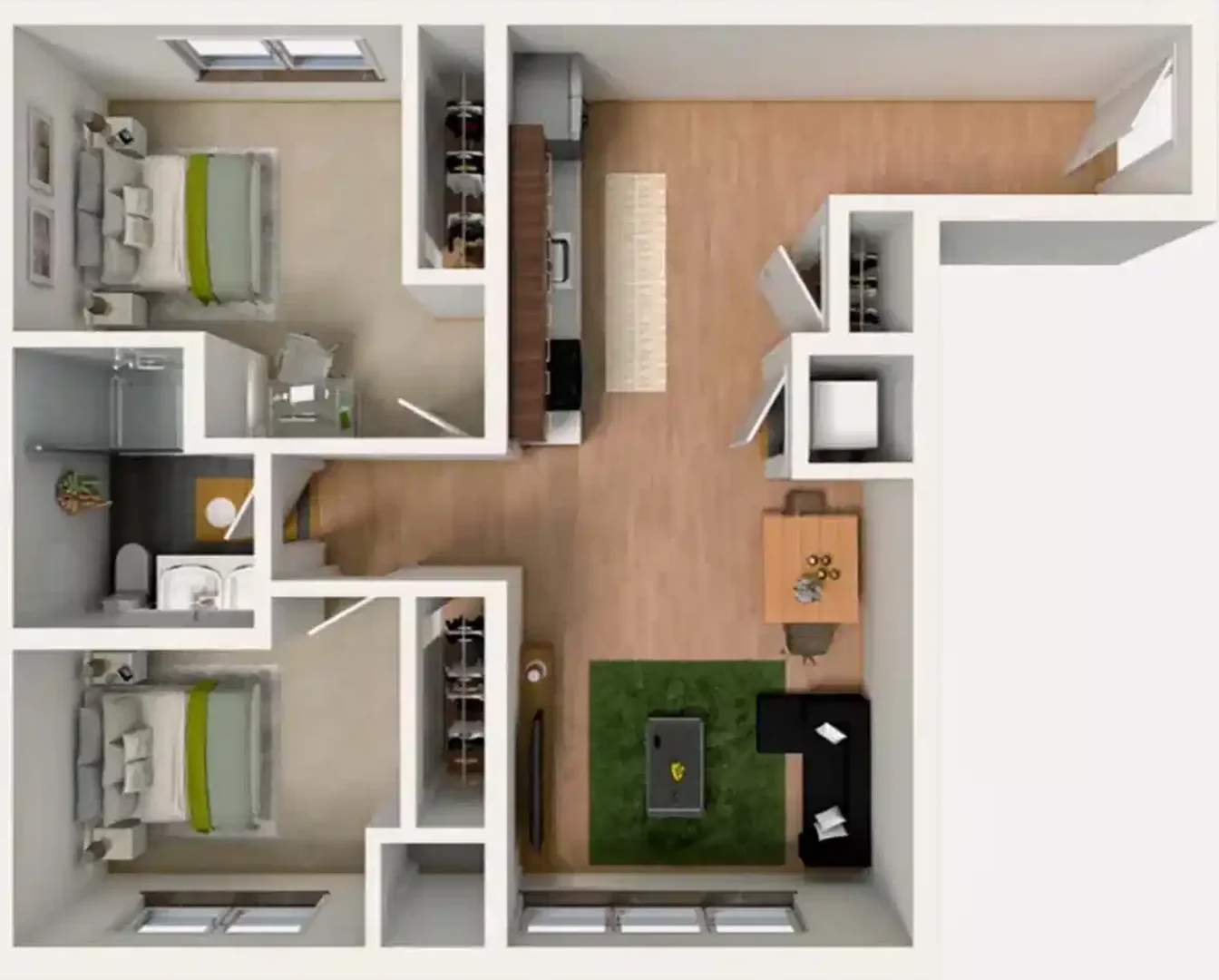 Habitación en apartamento estudiantil en alquiler en , completamente amueblado