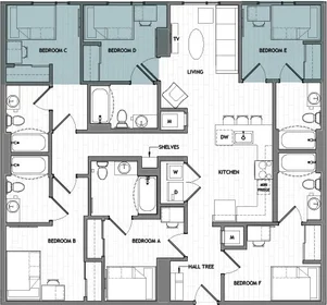 Quarto privado em Nueces Street, imagem 1 de 10