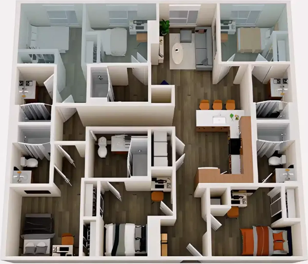 Quarto de estudante económico perto do campus em 