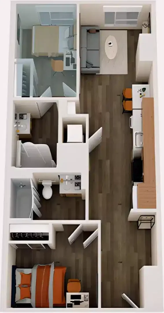 Quarto para alugar em apartamento de estudantes em , totalmente mobilado