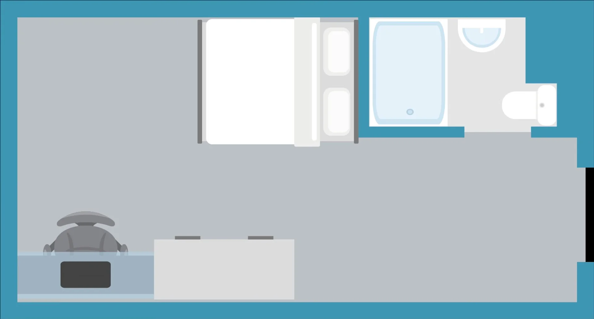 Komfortables und geräumiges Studentenzimmer in 