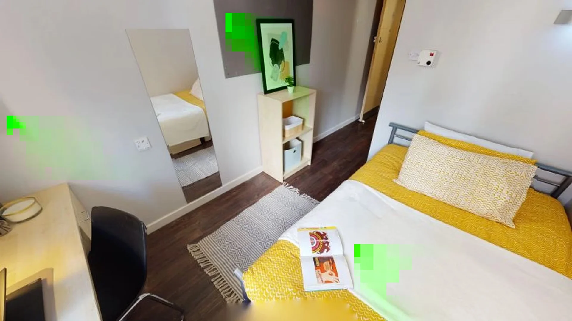 Habitación asequible para estudiantes con buena iluminación en 