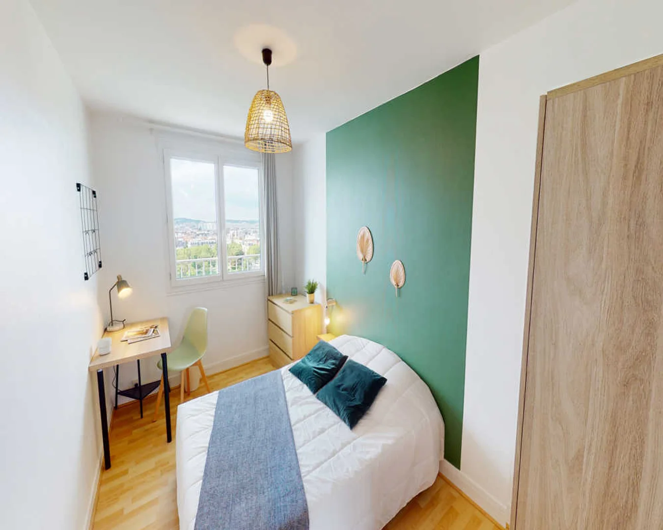 Chambre d'étudiant confortable et spacieuse dans 