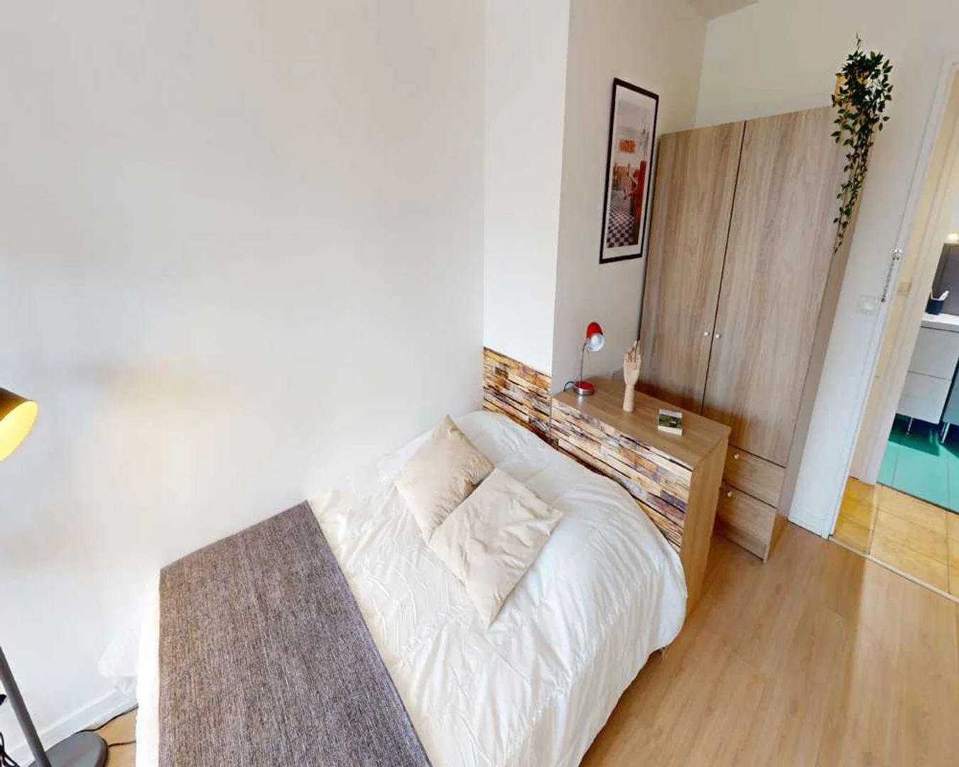 'de öğrenci dairesinde, tamamen mobilyalı kiralık oda