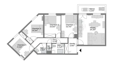 Özel oda konumu 5 boulevard Vauban Montigny-le-Bretonneux 78180 FR, 8 8 görüntüsü