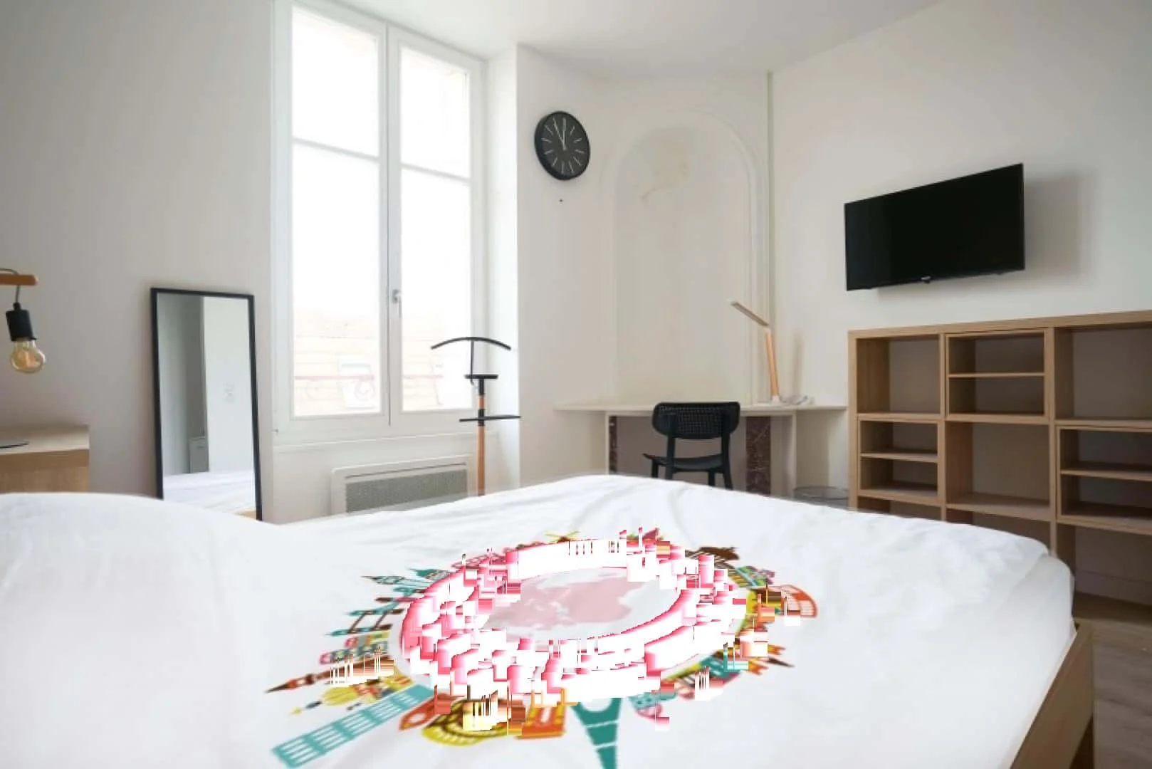 Habitación asequible para estudiantes con buena iluminación en 