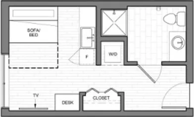 Stylowe mieszkanie typu studio w Seattle
