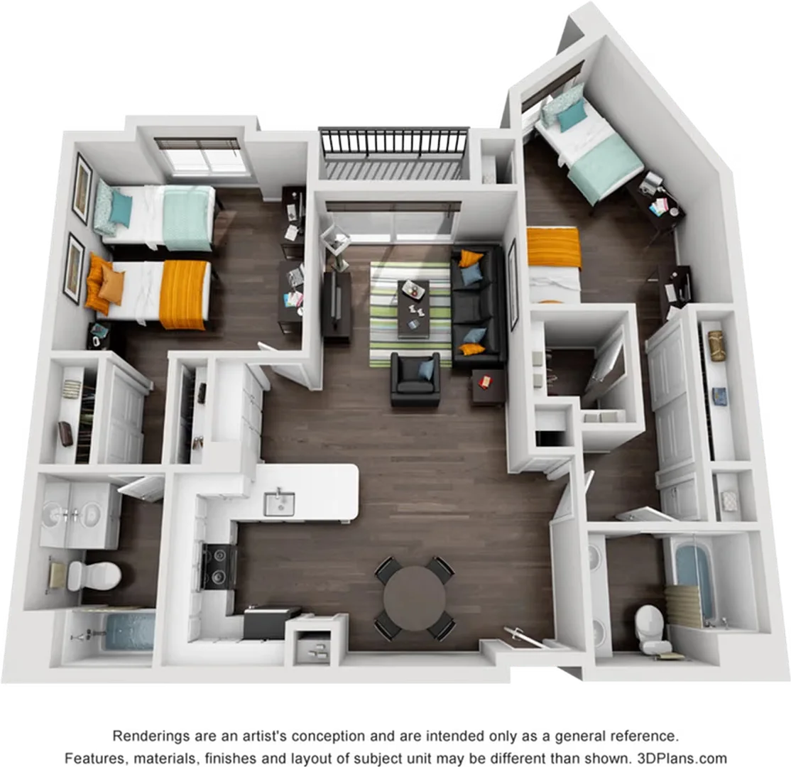 Affordable room for students with ample lighting in 