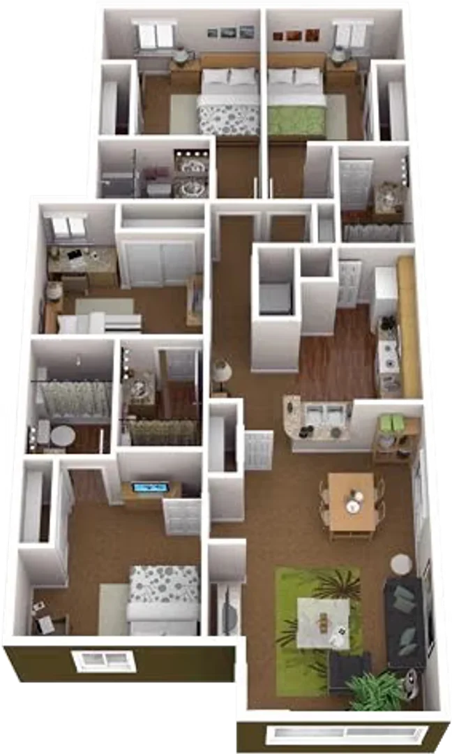 Habitación para estudiantes en con modernas comodidades