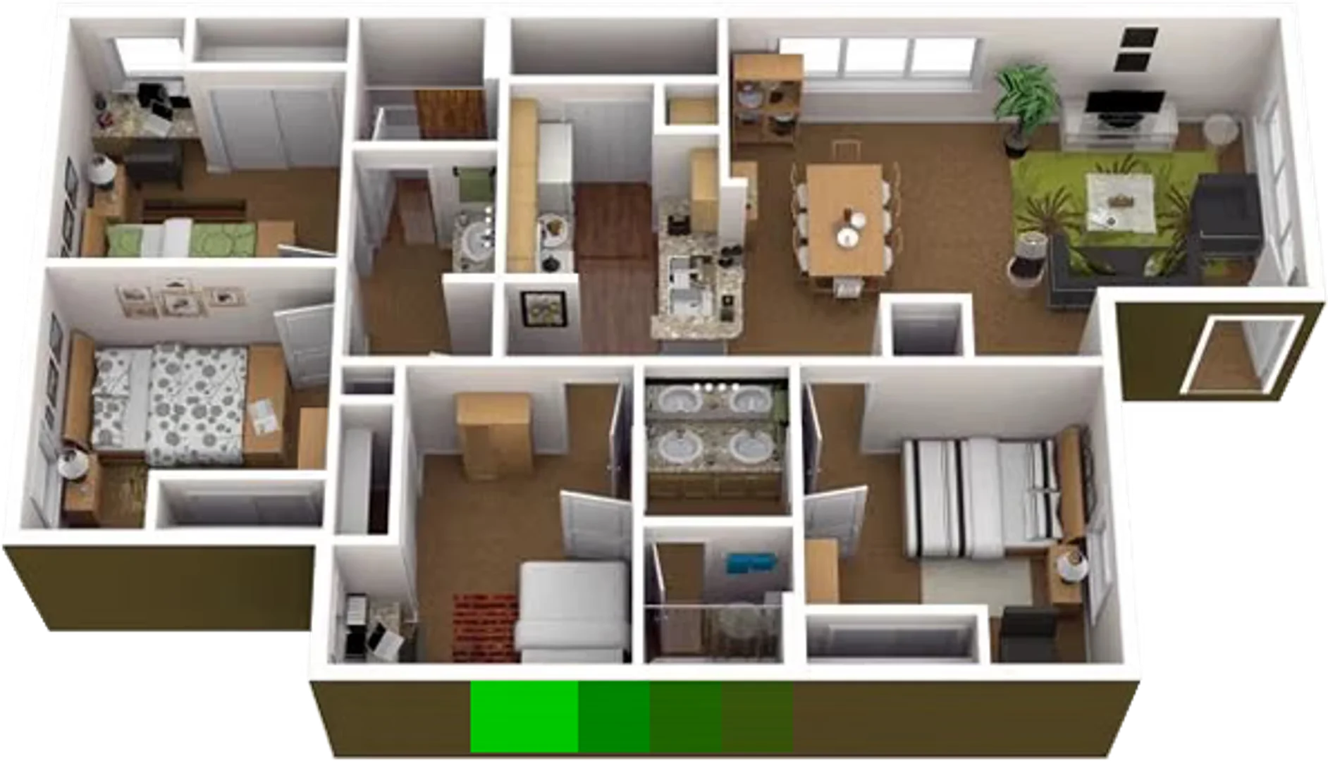 Habitación en apartamento estudiantil en alquiler en , completamente amueblado