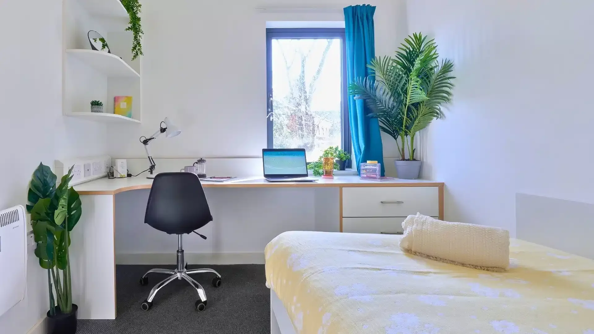 Habitación asequible para estudiantes con buena iluminación en 