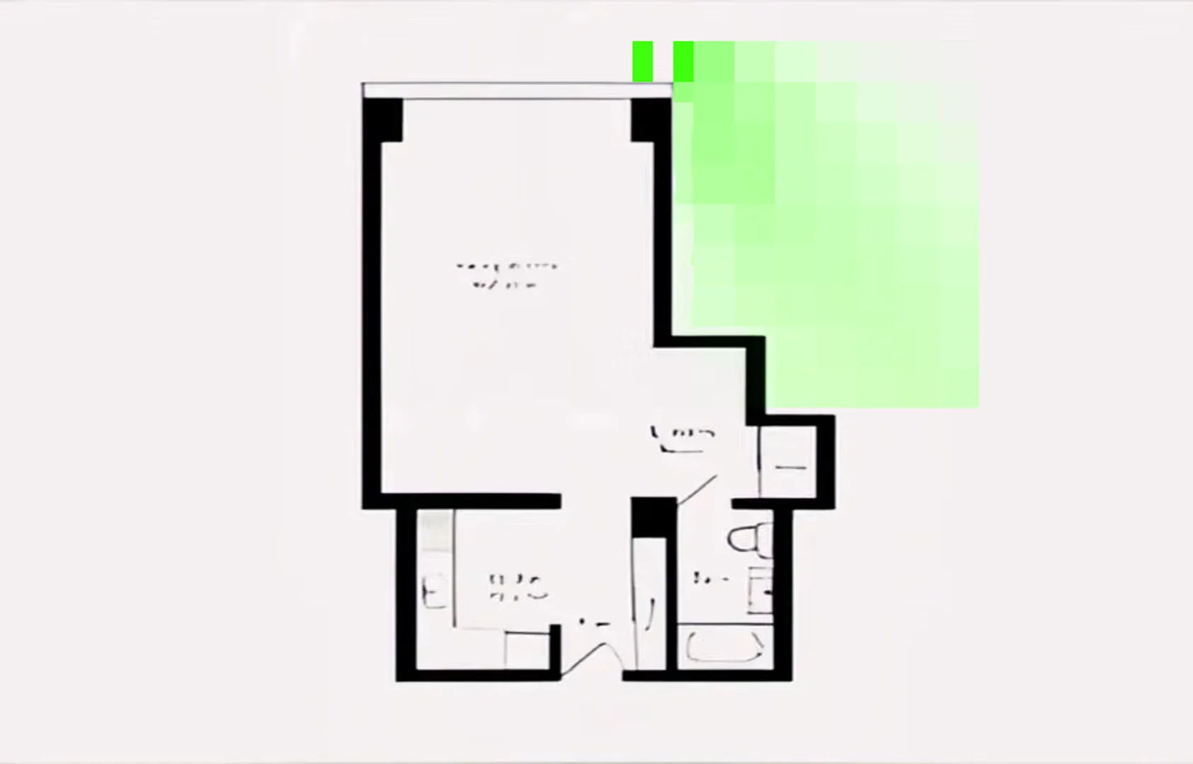 Cómodo estudio para vivir como estudiante en 