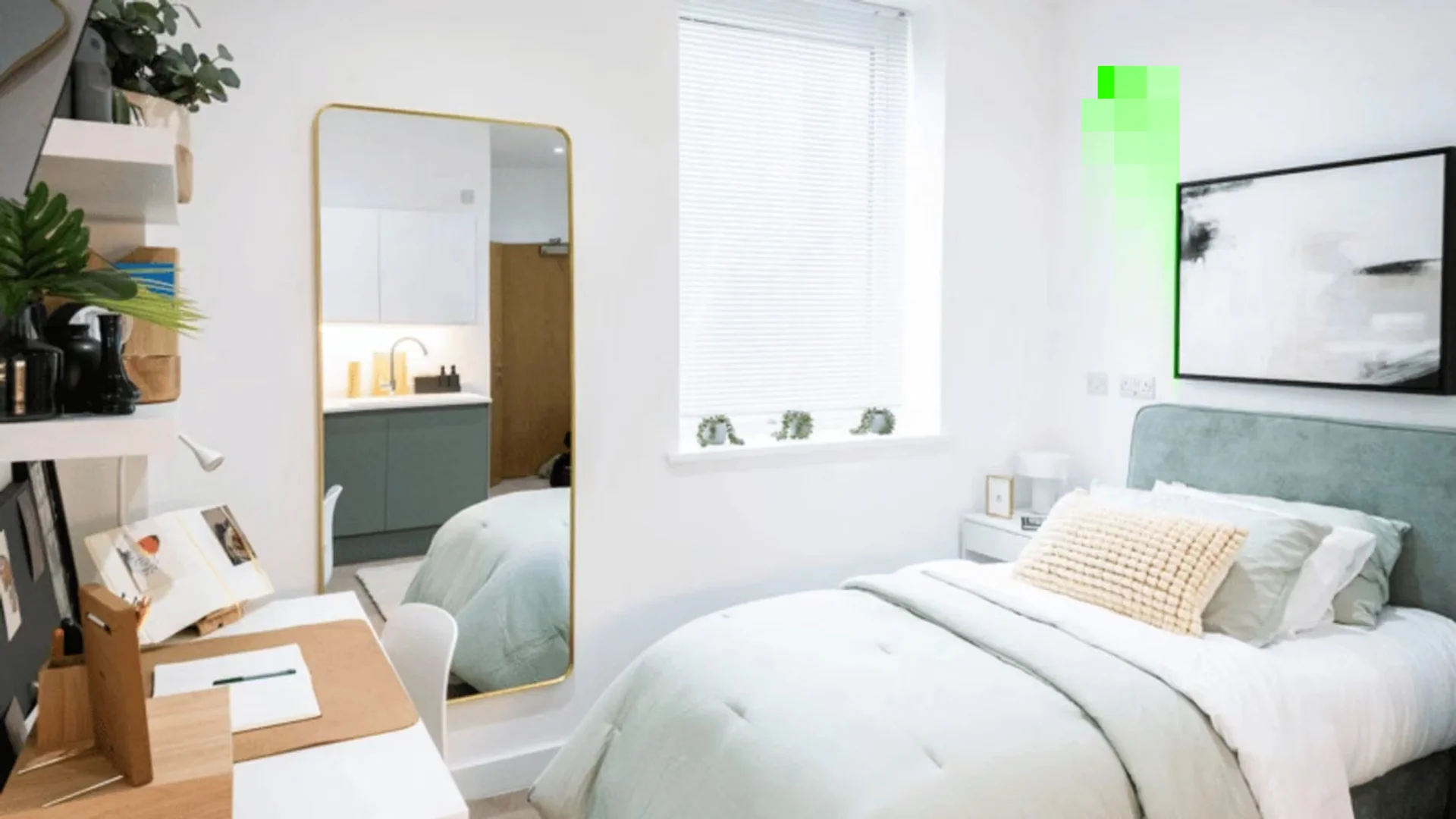 'de etkili düzene sahip minimalist öğrenci stüdyosu