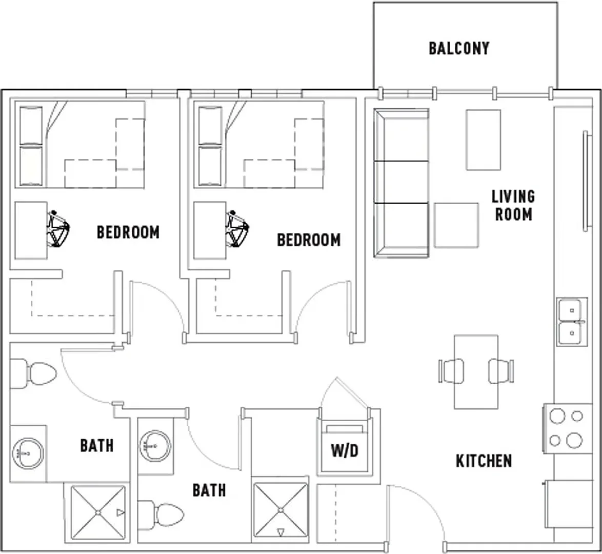 Studentenfreundliches Zimmer in mit modernen Annehmlichkeiten
