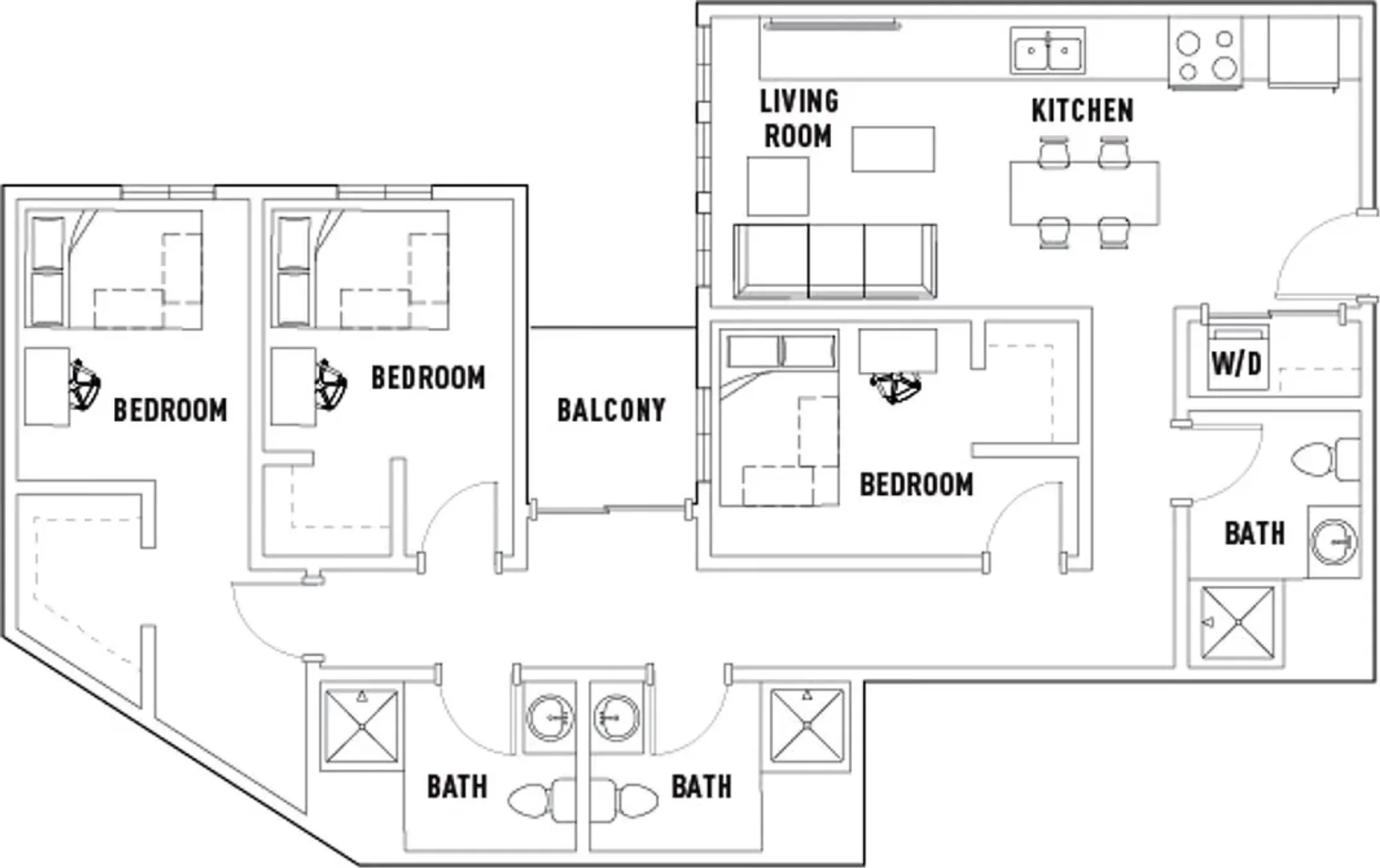 Zimmer in Studentenwohnung in zu vermieten, voll möbliert