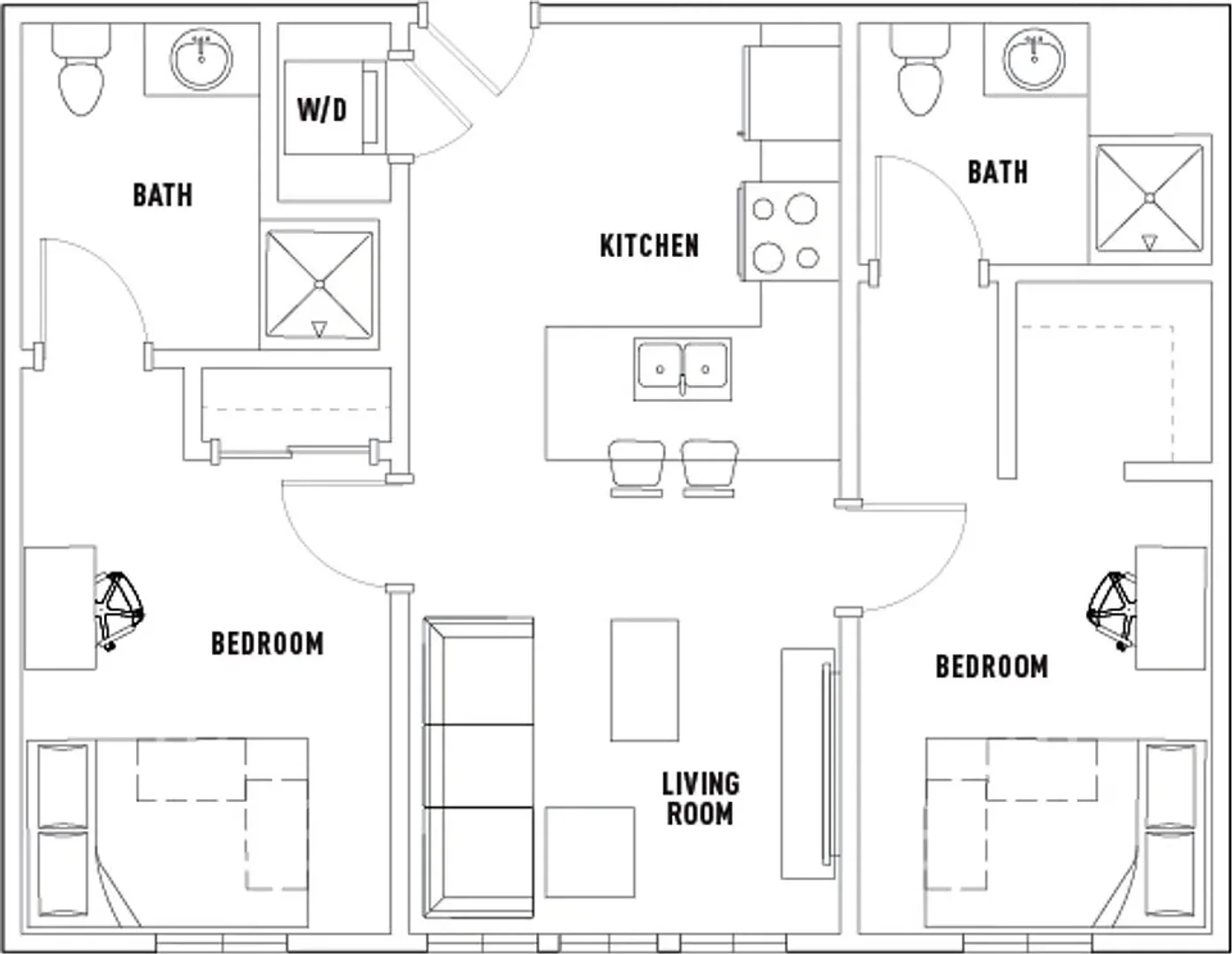 Studentenfreundliches Zimmer in mit modernen Annehmlichkeiten