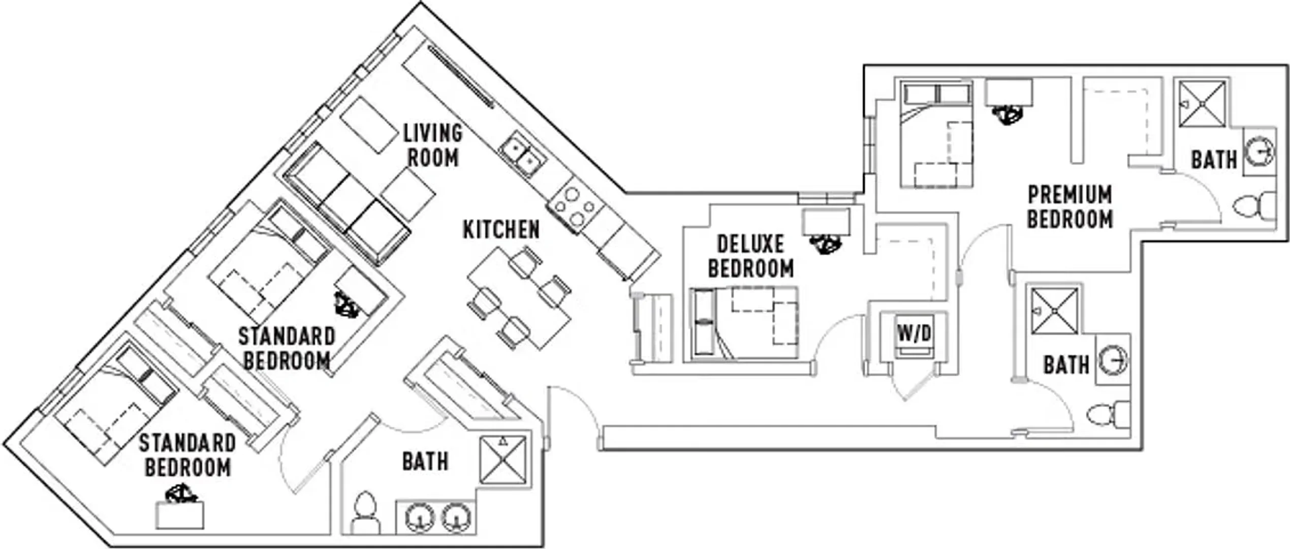 Habitación para estudiantes en con modernas comodidades