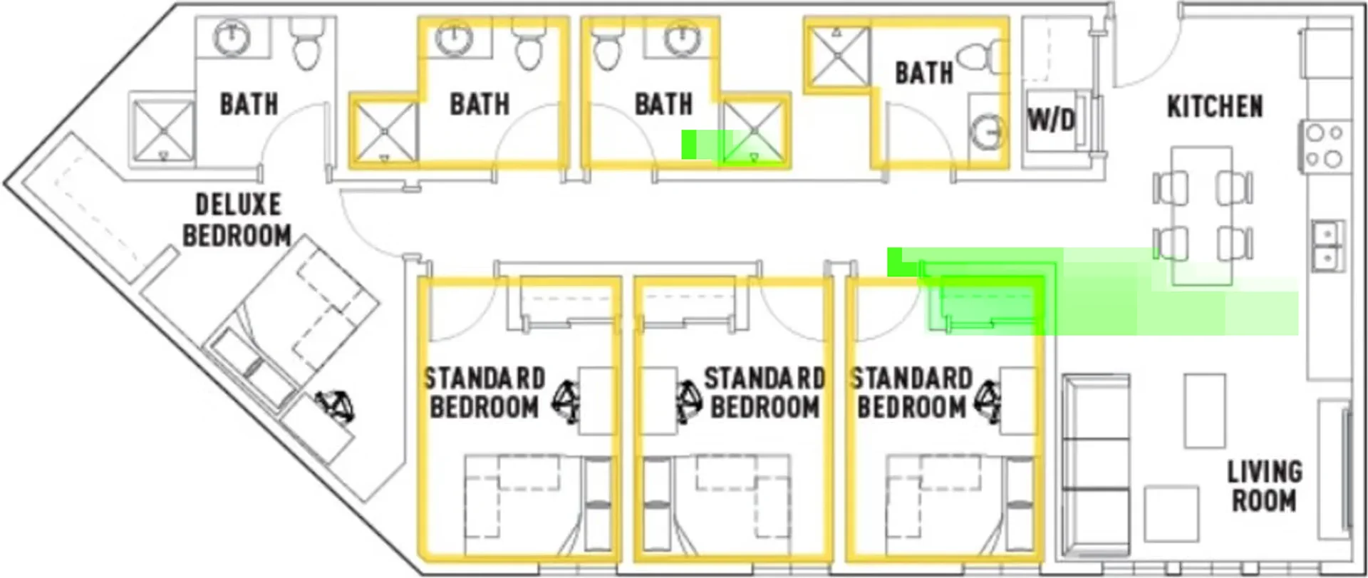 Habitación acogedora para estudiantes disponible en 
