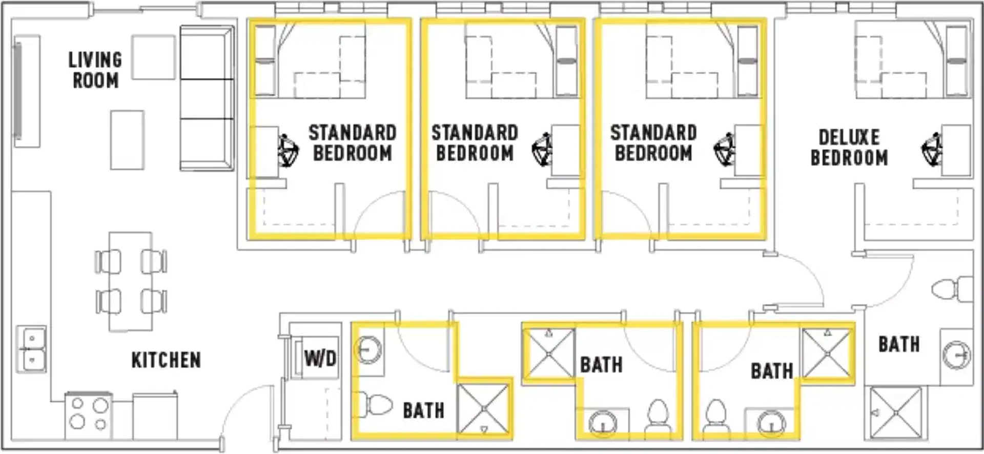 Habitación estudiantil funcional perfecta para estudiar en 
