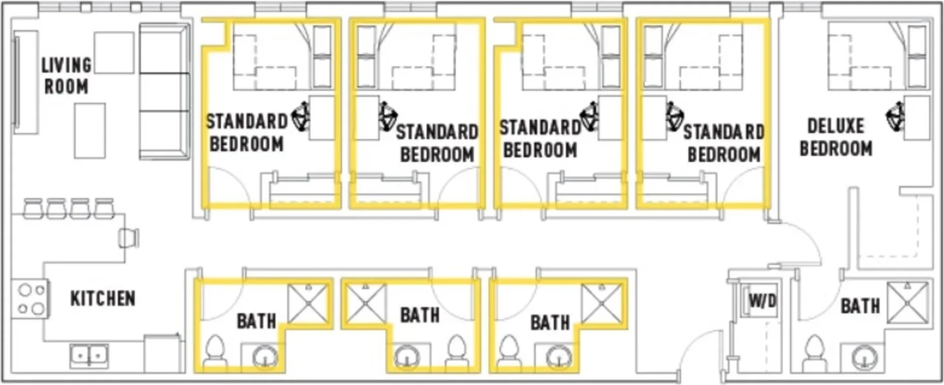 Habitación acogedora para estudiantes disponible en 