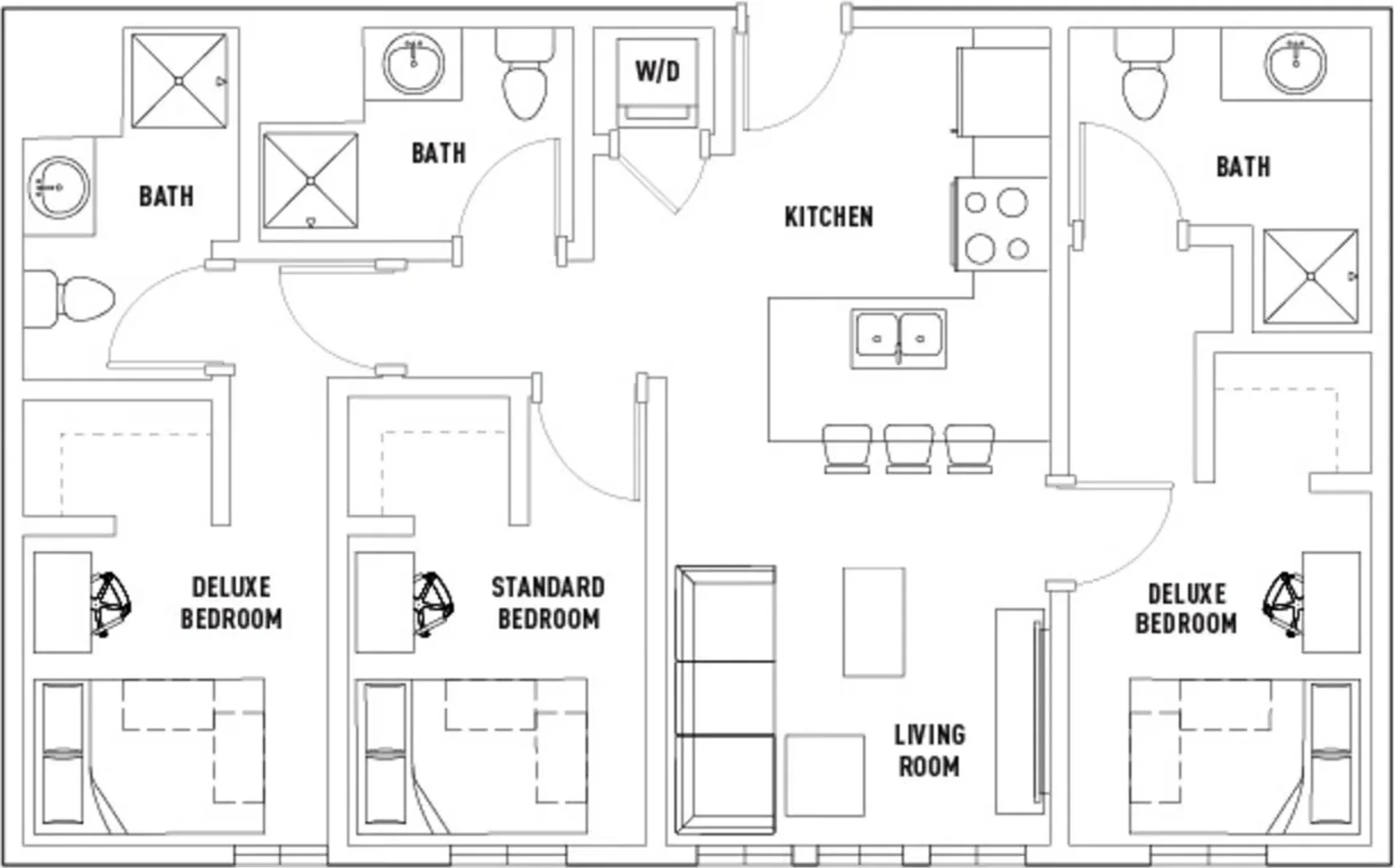 Habitación estudiantil económica con ubicación conveniente en 