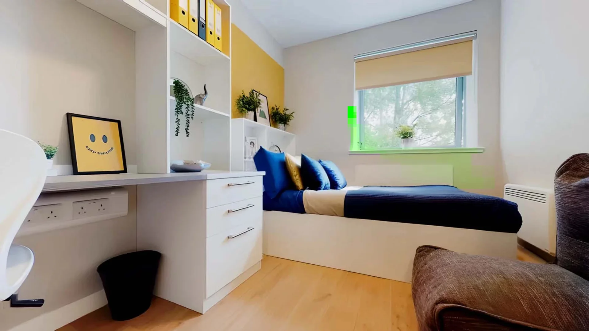 Quarto de estudante funcional perfeito para estudar em