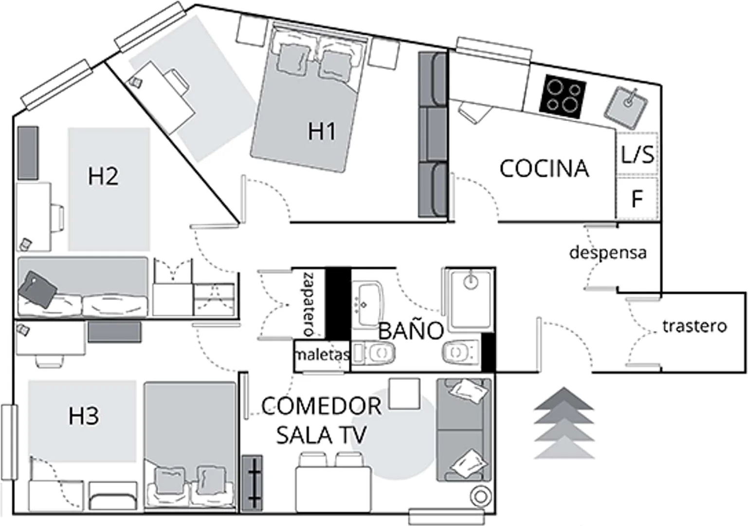 Quarto de estudante funcional perfeito para estudar em