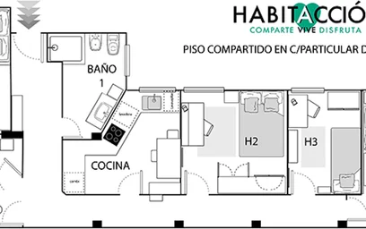 Quarto privado em 48004 Bilbao, Biscay, Spain, imagem 5 de 22