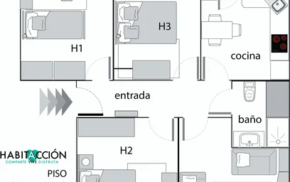 Quarto privado em Cocherito de Bilbao Kalea, 48004 Bilbo, Bizkaia, Spain, imagem 4 de 26