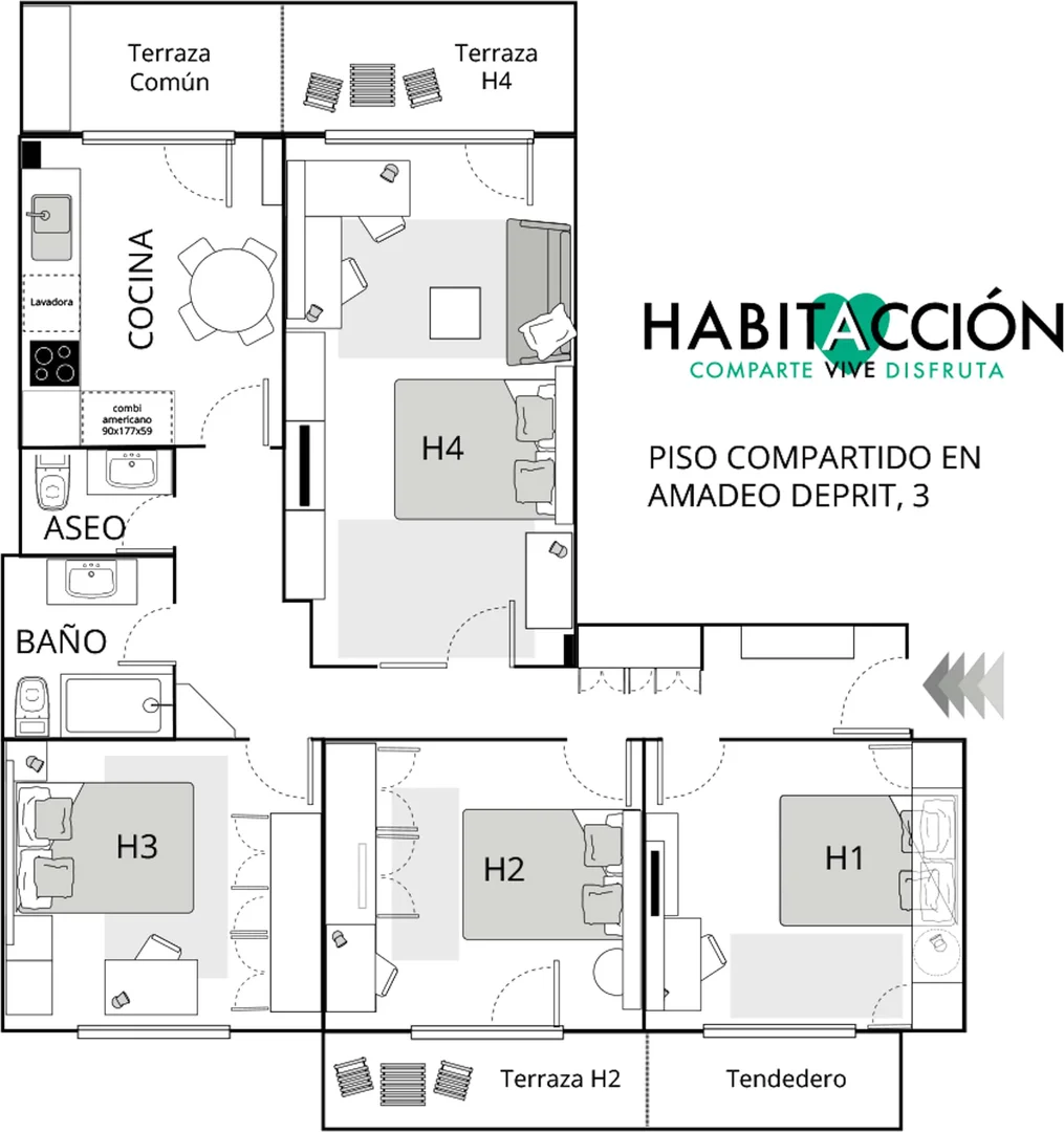 Quarto acolhedor para estudantes disponível em 