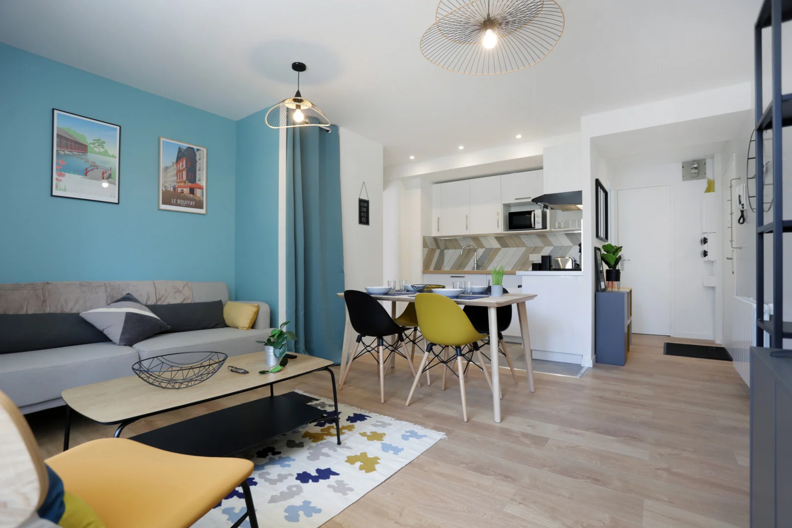Student room in  with study area and shared facilities
