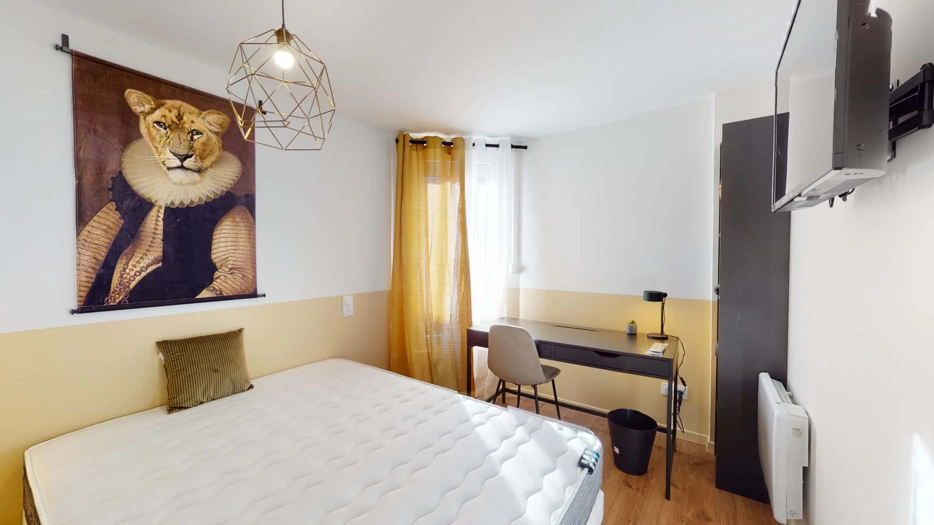 'de öğrenci dairesinde, tamamen mobilyalı kiralık oda