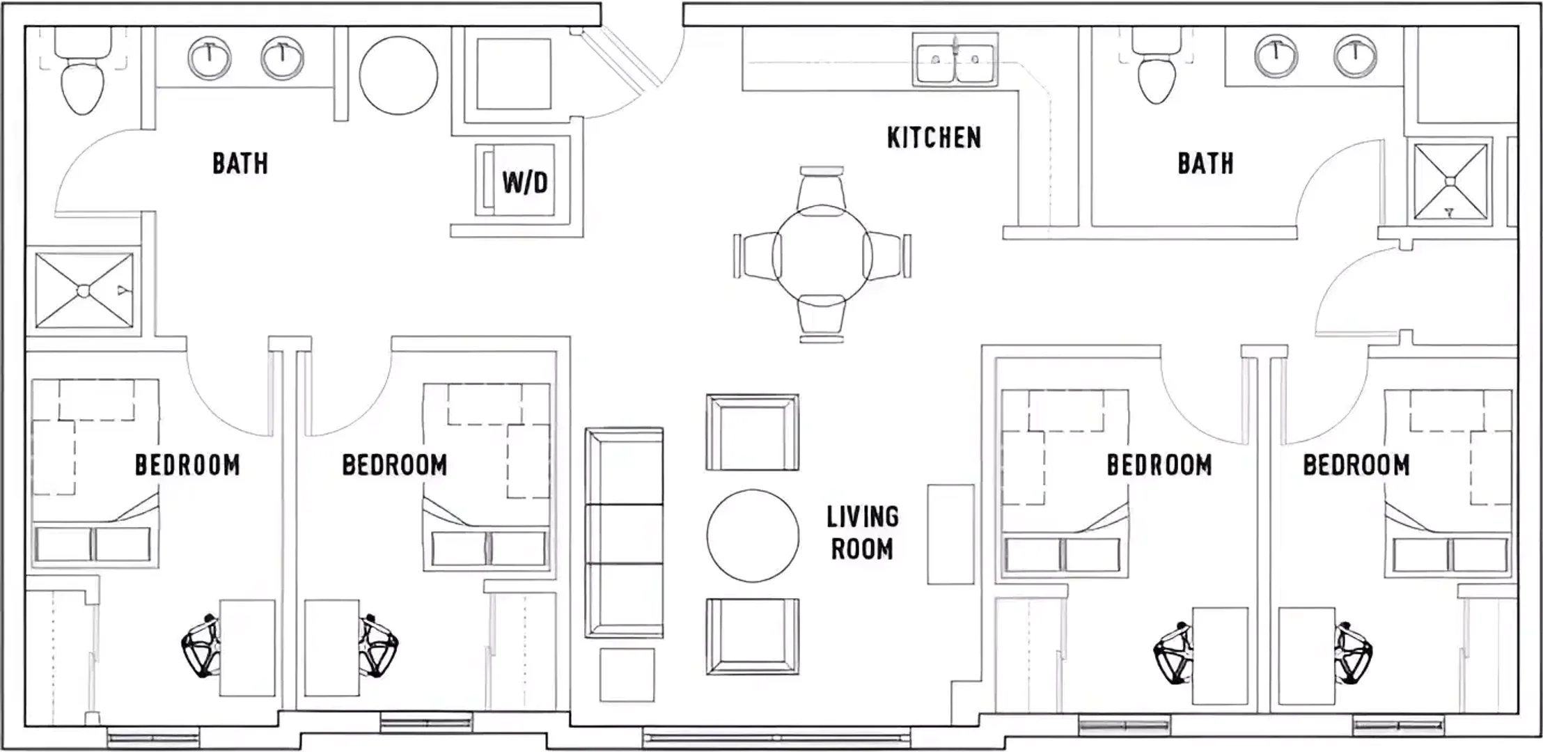 Chambre d'étudiant économique avec emplacement pratique dans 