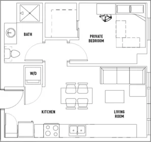 Stanza privata in West Gorham Street, immagine 1 di 10
