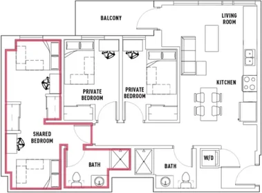 Chambre privée à West Gorham Street, image 1 de 10