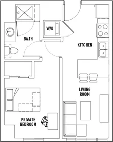 Quarto privado em West Gorham Street, imagem 4 de 46
