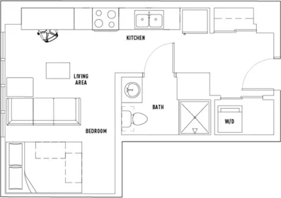 Monolocale in West Gorham Street, immagine 1 di 43