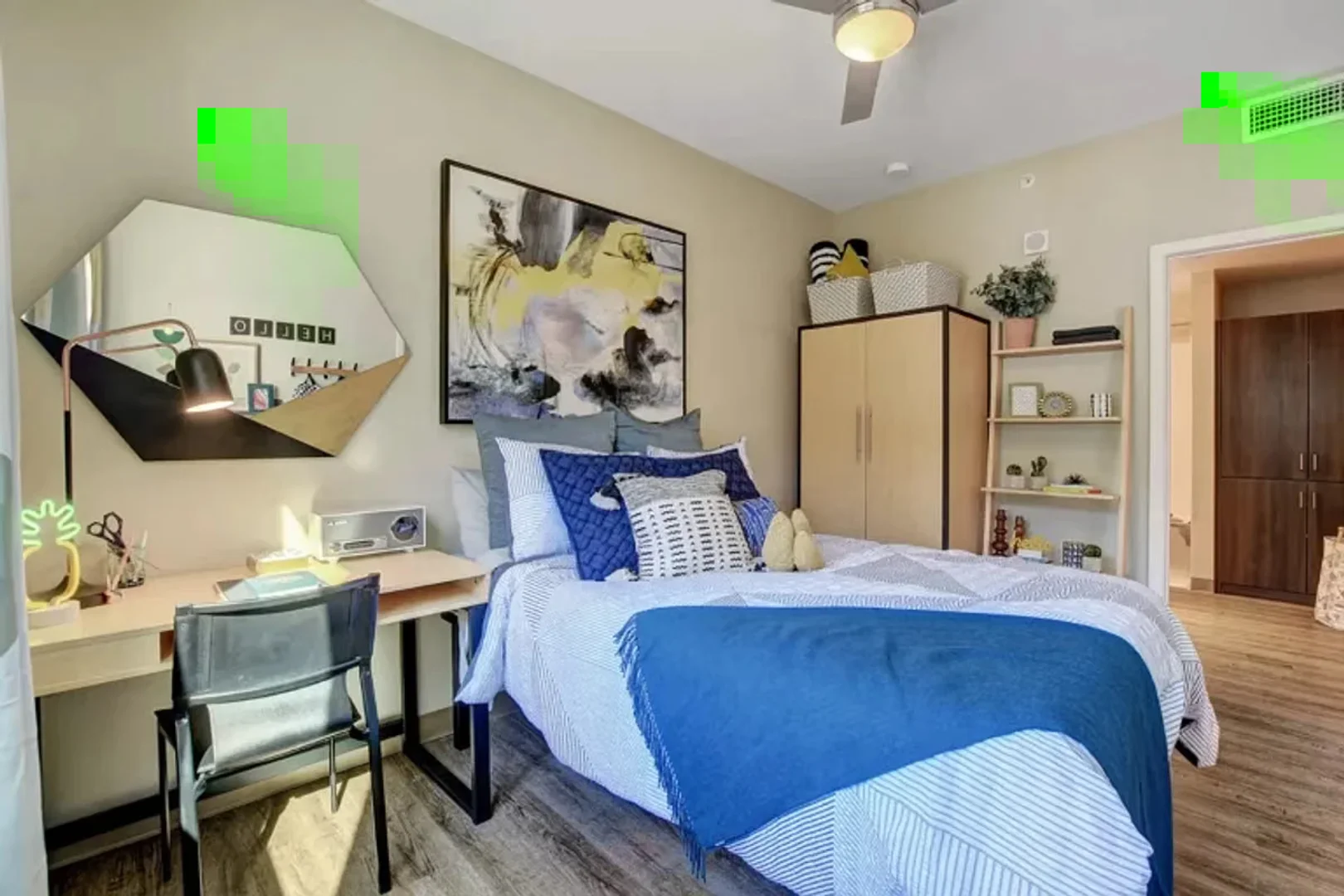 Habitación estudiantil económica cerca del campus en 